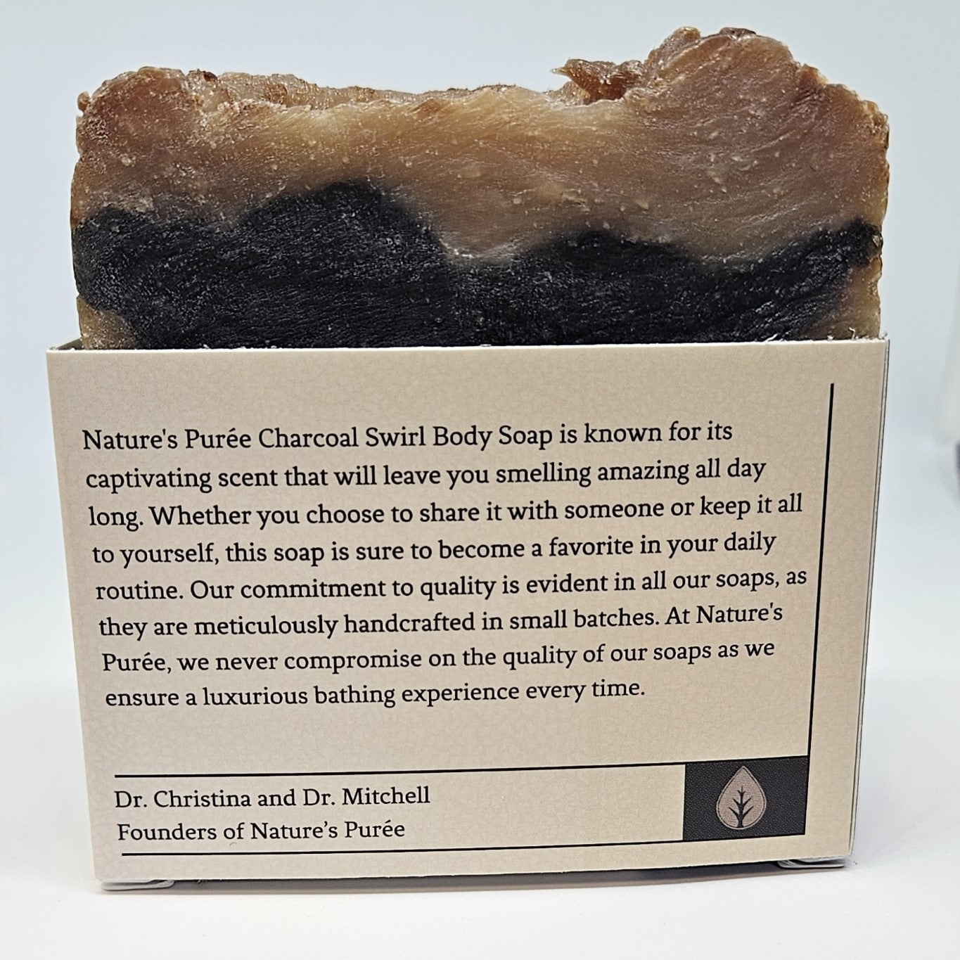 NATURE'S PURÉE CHARCOAL SWIRL BODY SOAP